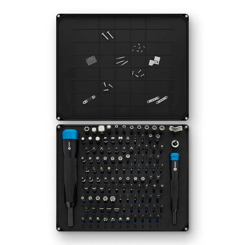 Manta Driver Kit All In One Household PC Phone And Electronics Bit Set with 1/4 Inch and 4mm drives, 112 precision bits displayed