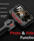 Articulating Borescope Camera With Light For Automotive And Industrial Inspection, 210 Degree Two-Way Probe, screen showing gears