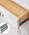 10 Inch Bottom Mount Drawer Slides For Dresser And Cabinet Repair Smooth Cold Rolled Steel Drawer Glides Durable Furniture Guide Rails 1 Set No Fuss Easy Install And Durable Construction For Home Renovations black bottom-mount slide on dresser drawer