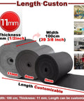 Super Thick Acoustic Foam Roll 11mm High Density Soundproof Cushion Mat black rolls showing thickness and customizable length