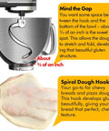 Stainless Steel Spiral Dough Hook Replacement For 4.5 Quart And 5 Quart Tilt Head Mixers Built To Last Rust Resistant Easy Clean