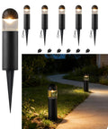 Low Voltage Landscape Lighting 12V 3W 3000K Warm White Outdoor Bollard Lights illuminating a garden path