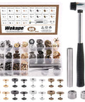 Dope Magnetic Button Clasps Sewing Kit For DIY Projects, 64 sets in four colors with 14mm and 18mm snaps shown with tools