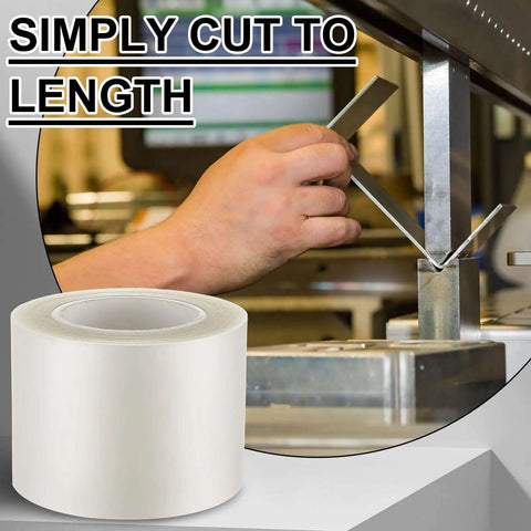 Urethane Press Brake Die Protection Film Roll protects dies from scratches and dents during metal bending, 4in wide, 0.012in thick.