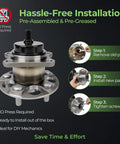 Ride Ready Rear Wheel Hub And Bearing Assembly 512505 for Toyota Prius 2010 to 2015 installation guide with steps