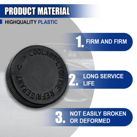 Engine Coolant Reservoir Cap For Most Cars Heavy Duty Radiator Overflow Bottle Cap Easy No Fuss Replacement For Water Tank High Temperature Resistant Durable And Leak Proof Pack Of 2, firm plastic