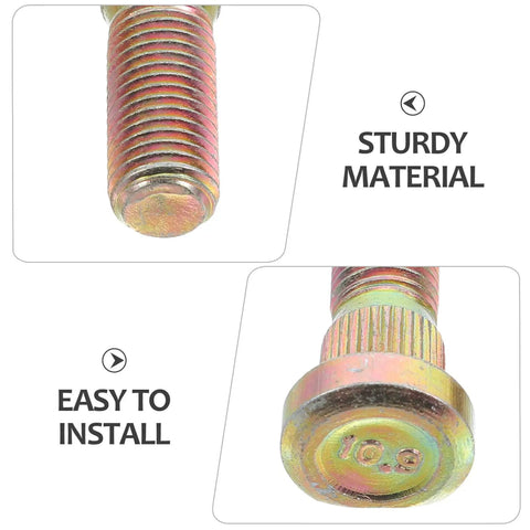 Close-up of M10 Wheel Lug Bolt showcasing its sturdy material and installation ease for secure fit on street cars.
