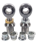 7/8 Inch Chromoly Panhard Bar Kit With 7/8-14 Threads, HMS Misalignment Rod Ends, Bung And Spacers, 0.250 Bore, 4130 Chromoly Alloy Body, Precision Ground 52100 Balls, Built For Off Road Race Setups And Street Performance. front view with rod ends and spacers