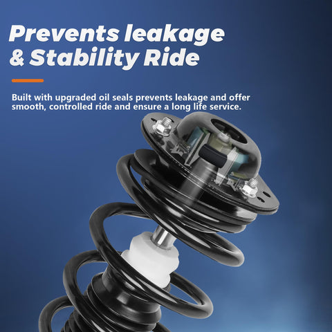Close-up of coil spring from Pair Front Struts And Shocks For Ford Edge And Lincoln MKX 2007 Through 2015 FWD Direct Fit Coil Spring Absorbers