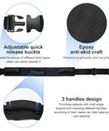 Gait Belt With Quick Release Buckle For Safe Elderly Transfers And No Fuss Mobility, showcasing buckle, handles, and material details