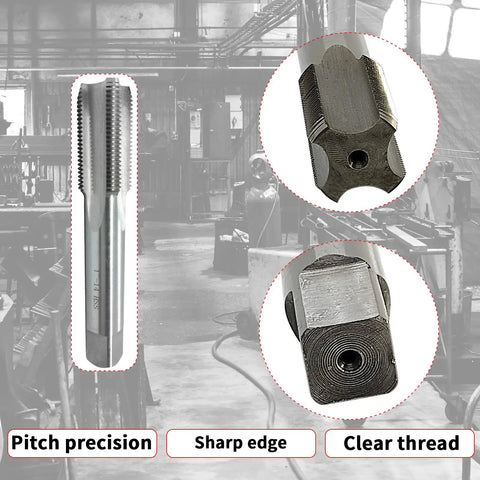 1 Inch 14 UNF Right Hand Straight Flute Tap Machine Tap Pro Grade High Speed Steel HSS For Metalworking 14 TPI 2B Tolerance