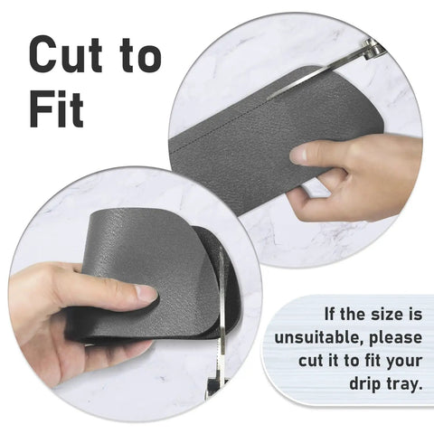 Cutting Two Pack Fridge Drip Tray Mats Cuttable 8.3 By 3.1 Inches Absorbent Ice Dispenser Mat For Samsung Whirlpool GE.