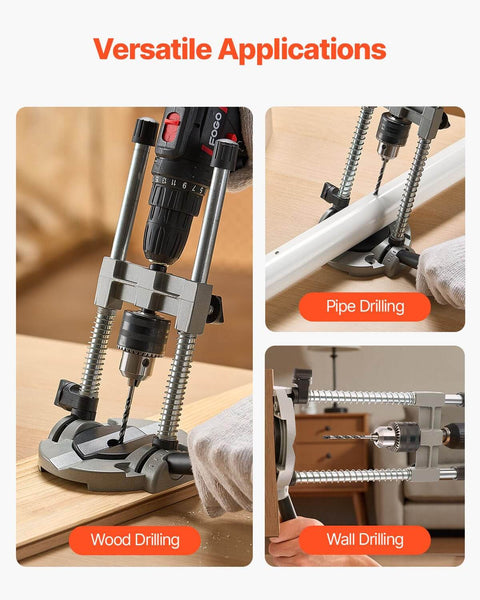 Pro Grade Multi Angle Drill Guide Jig For Woodworking Portable Precision Drilling Guide with aluminum build in use for wood, pipe, wall drilling
