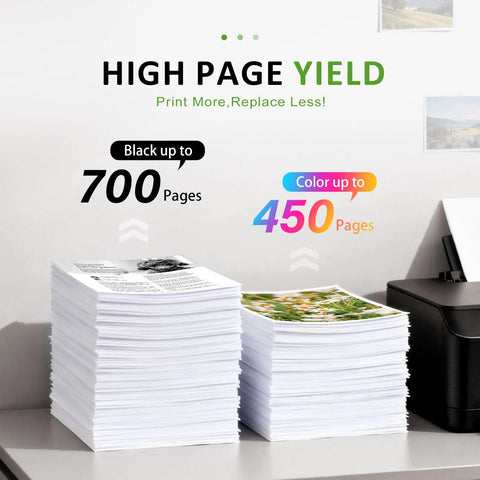High Yield 67XL Black And Tri Color Ink Cartridge Two Pack For HP DeskJet And Envy Series 700 Page Black 450 Color
