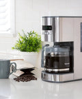 12 Cup Programmable Drip Coffee Maker with Glass Carafe, Pause and Pour, Auto Shut Off, Large Water Reservoir, Reusable Filter