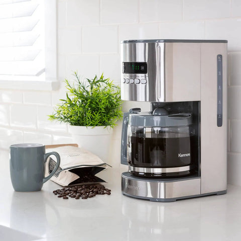 12 Cup Programmable Drip Coffee Maker with Glass Carafe, Pause and Pour, Auto Shut Off, Large Water Reservoir, Reusable Filter