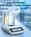 Pro Grade Analytical Balance With 220g Capacity, 0.0001g Readability And 0.0004g Tolerance, digital lab scale display