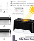 Installation guide for 36 Pack Solar Deck Lights Outdoor Step Lights Wireless Waterproof LED Stair Lights with ABS housing