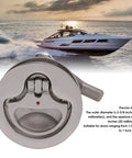 Depisuta boat cam latch, marine-grade 316 stainless with red dot indicator and adjustable arm for 2.05in hole, close-up