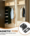 Ultra Thin L Shape Stainless Steel Cabinet Door Magnets Four Pack With Double Sided Tape And Optional Screw Mount in closet