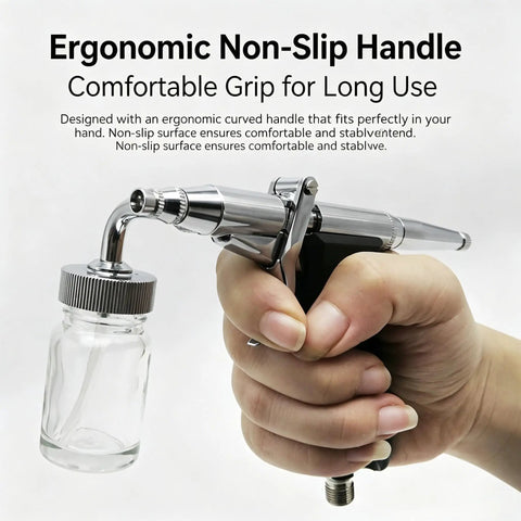 Hand holding Facial Oxygen Injector Spray Gun For Deep Hydration And Skin Rejuvenation Atomized Fine Mist Sprayer