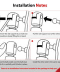 Installation instructions for Heavy Duty Gas Lift Struts For Pickup Truck Camper Shell Smooth Rear Window Canopy Support Set.