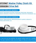 Upgraded Washer Shift Actuator And Pulley Clutch Kit With Easy Install Drive Belt Replacement For Front And Top Load Washers