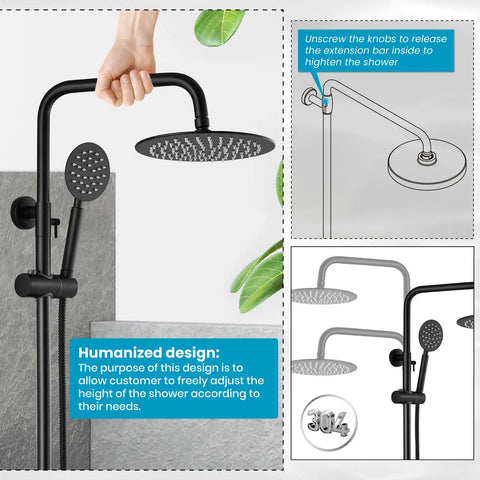 Heavy Duty Matte Black Outdoor Shower Featuring Top Notch 304 Stainless Steel Build Dual Spray Settings And Smooth Single Lever Control For Your Ultimate Backyard Flex Upgrade