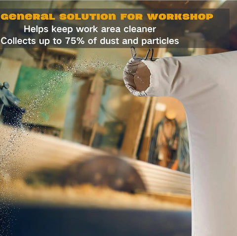 Heavy Duty Dust Collector Bag For 10 Inch Table Saws With Two And A Half Inch Dust Port in workshop collecting dust