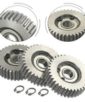 Three Piece 36T Steel Gear Set For Electric Bicycles With 38mm Outer Diameter Compatible With Bafang Motors E Bike Transmission Upgrade And Repair Tough Steel Gears For Smooth Shifting And Long Lasting Performance, 3 steel gears with clips