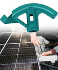 Heavy Duty Manual Tube Bender For Copper Pipes And Pvc Conduits Easy Handheld Bender With Adjustable Die Set positioned near solar panels.