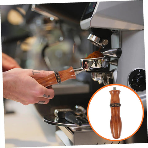 Espresso Portafilter Handle Replacement For Coffee Machines 5.9 Inch Wooden Grip Italian M10 Compatible in use