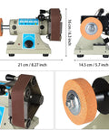 Beast Mode All In One Wet And Dry Belt Sander And Rock Polisher with variable speed and 350W motor, compact size specifications.
