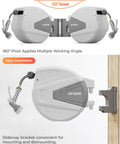 Easy Rewind Retractable Garden Hose Reel With Wall Mount, One Hundred Foot Five Eighth Inch Hose, 180 Degree Swivel Bracket, Gray