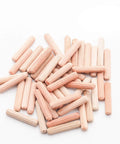 48 Pack 5Mm By 25Mm Wooden Dowel Pins With Fluted Beveled Ends For Shelves And Woodworking Hardwood Dowels For A Tight Friction Fit