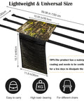 Diagram of Lightweight 16X12 Inch Tree Stand Seat Replacement with straps and pocket, waterproof coating, universal fit guide.