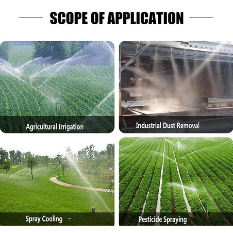 Scope of application for 360 Degree Rotating Adjustable Impact Sprinkler For Farm Irrigation And Industrial Use Rugged Heavy Duty