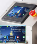 No Fuss Solid Build Single Head Stainless Steel Liquid And Paste Filling Machine Featuring Digital LCD Screen and control panel view.