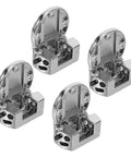4 Pcs Zinc Alloy Folding Table Hinges Concealed Round Edge Flip Hinges Heavy Duty Cabinet Door Replacement For Kitchen Cupboard And Small Furniture Easy Install