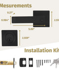 Heavy Duty Entrance Door Levers Set With Entry Lever Handle, Single Cylinder Deadbolt Lock And Keyed Entry Installation Kit