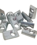 1/4-20 Steel T-Nut With Ball Spring For Aluminum Extrusion Rails, visible zinc finish pack of 20 for 1010 series profiles