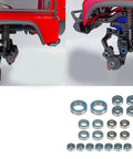Traxxas TRX4M Compatible 1 By 18 RC Crawler Stainless Steel Ball Bearing Kit Upgrade Parts For RC Cars Low Friction High Rotation Beefed Up Bearings For Smoother Speed And Reliability, bearings laid out for RC crawler axles