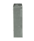 Side view of 125A Convertible Load Center TLM612FCUDP Main Lug 6 Spaces 12 Circuits 120/240V AC NEMA 1 Galvanized Enclosure