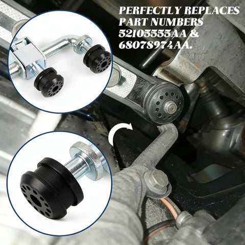 Beefed Up Shift Linkage Bushing Kit For Dodge Ram Transfer Case Shifter Control With E Clips And Grommet Replacement For 52105555AA 68078974AA 26 884 926884 Fits 2002 To 2005 Ram 1500 2500 3500 installed on shift linkage