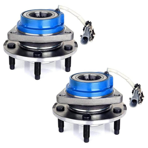 Front Wheel Hub Bearing Assembly Pair with ABS Sensor for 2000-2013 Chevy Impala Monte Carlo Century DeVille Grand Prix 2WD