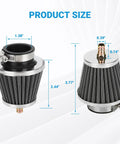 35mm air filter dimensions for Chinese pit dirt bikes and ATVs, compatible with 50cc to 150cc engines, fits PZ19 PZ20 carburetors