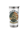 Patriotic 4th Of July Stainless Steel Insulated Tumbler With Retro Sailboat And Red White And Blue US Flag Design Double Wall Vacuum Travel Cup