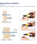 Quick and easy installation guide for 30 Pack 5 Inch Center Black Matte Cabinet Pulls Arch Style Drawer Handles. No hammer needed.