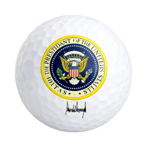 Trump Signature Golf Balls 3 Pack With Display Gift Box Dope Collectible Golf Balls For Trump Fans Political Memorabilia