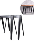 Industrial A Shaped Table Leg Bracket Black For Computer Desk Coffee Table Kitchen Dining Tables Cast Iron With High Temperature Paint Rust Proof Finish 28 Inch Height 29.5 Inch Width Set Of 2